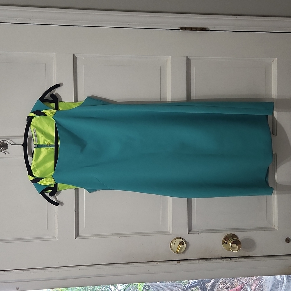 T Tahari teal dress size 6